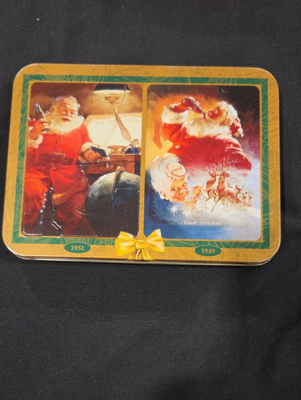 Vtg 1997 New Sealed COCA-COLA Playing Cards Tin Limited Edition Christmas Santa